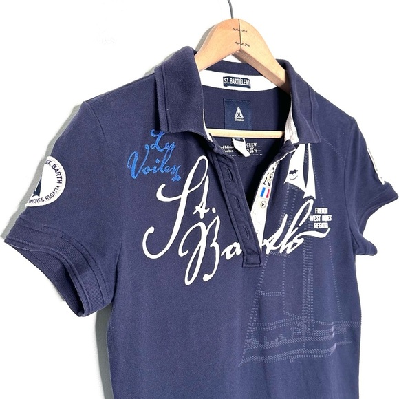 Gaastra | Saint Barthélemy Nautical Polo Dress Navy Size Medium - Picture 3 of 11